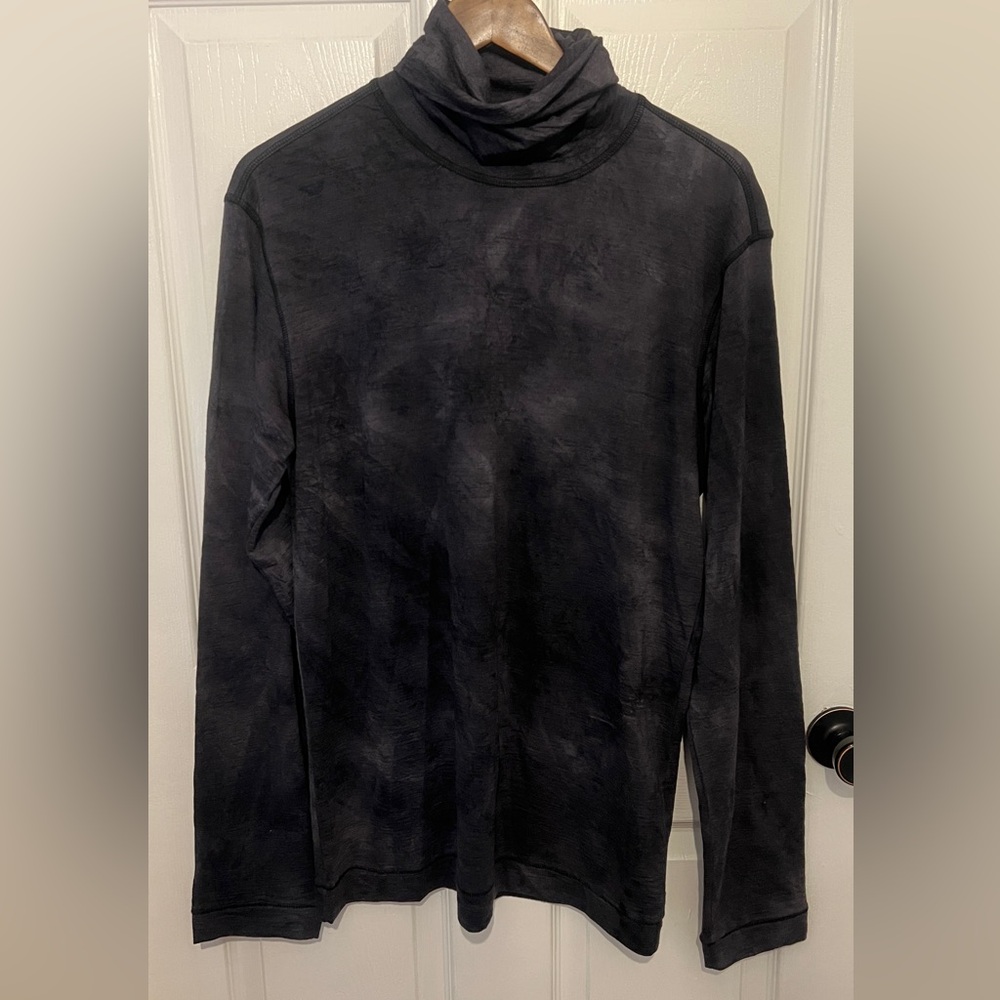 RCR MODUS VIVENDI Women's Vintage Wash Black 100% Wool Turtleneck Sweater XL